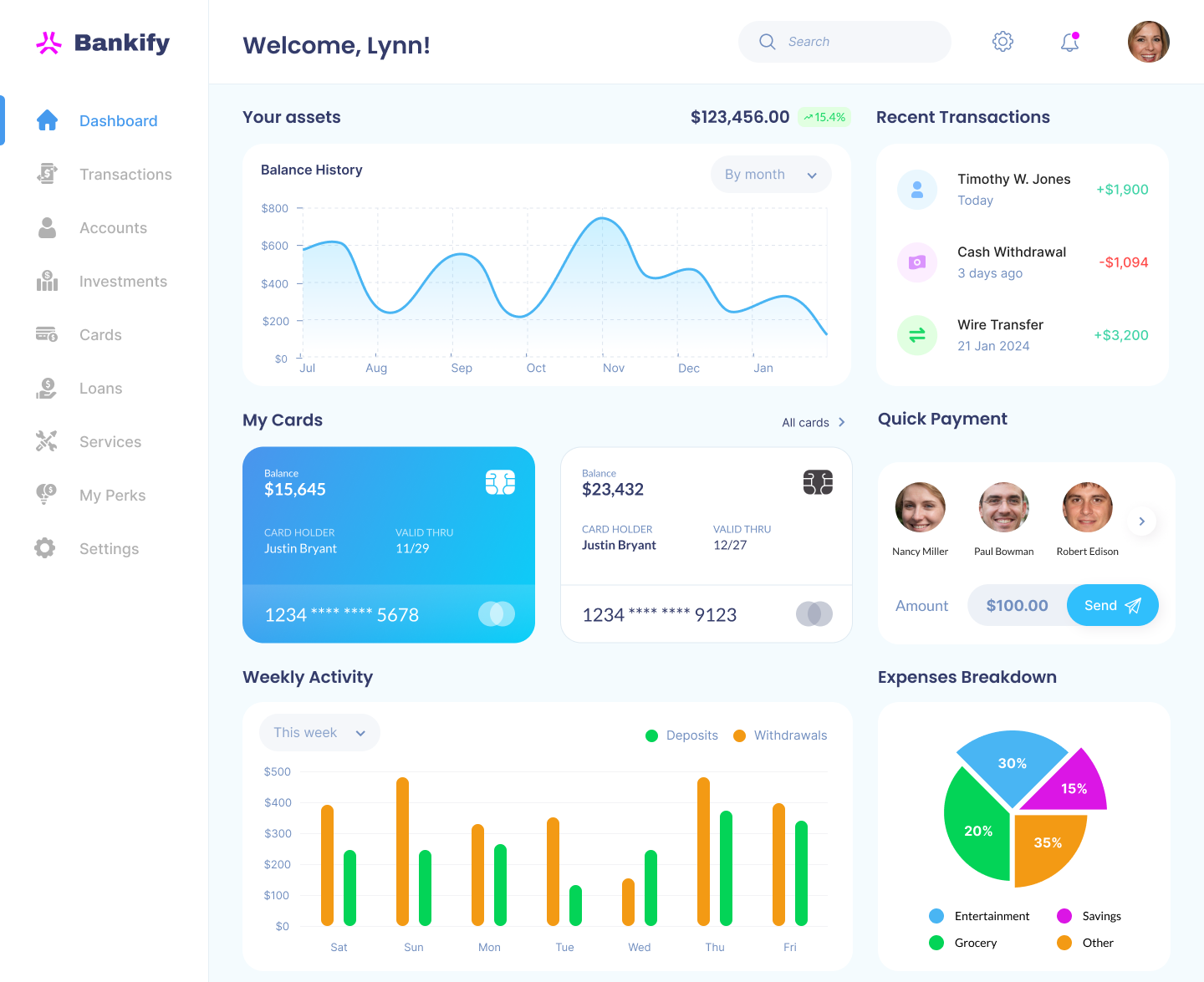 Digital Banking Dashboard