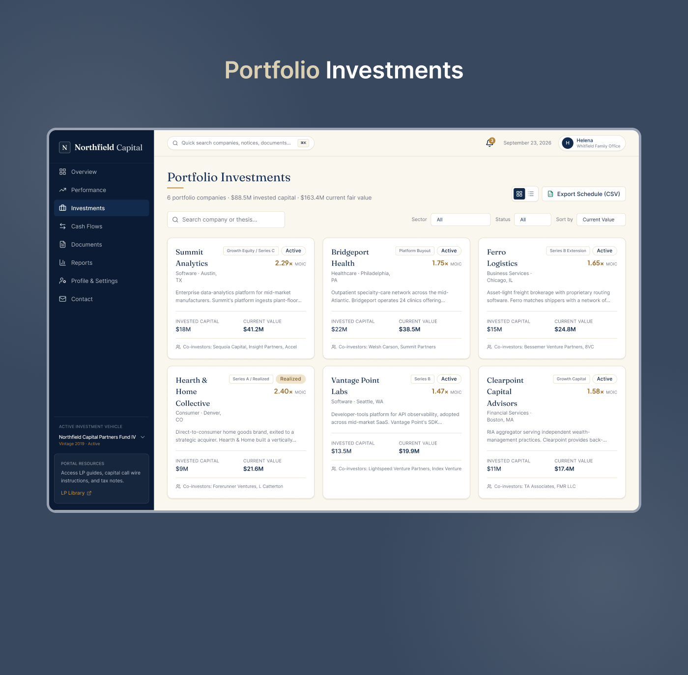 Investor Portal preview 2
