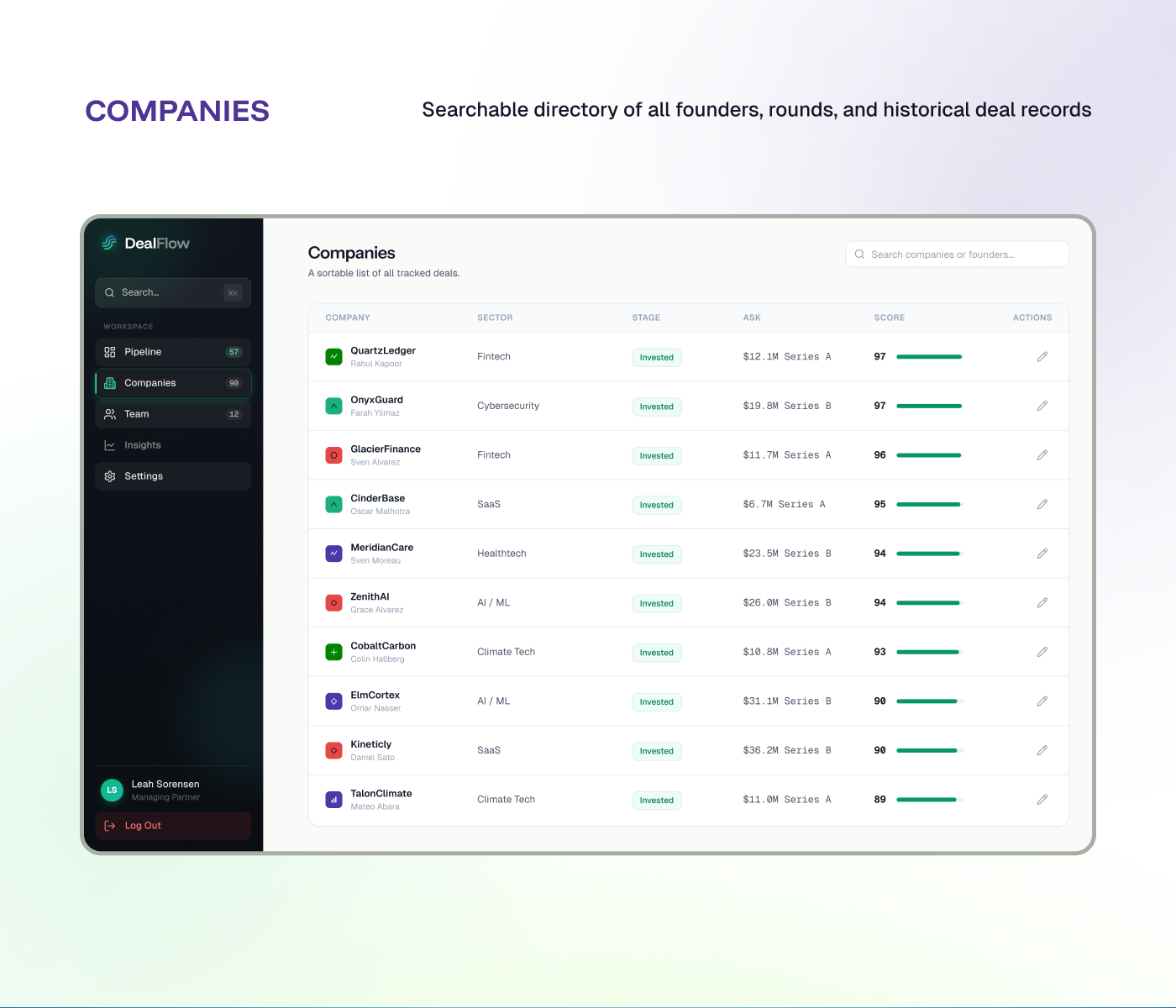 VC DealFlow preview 2